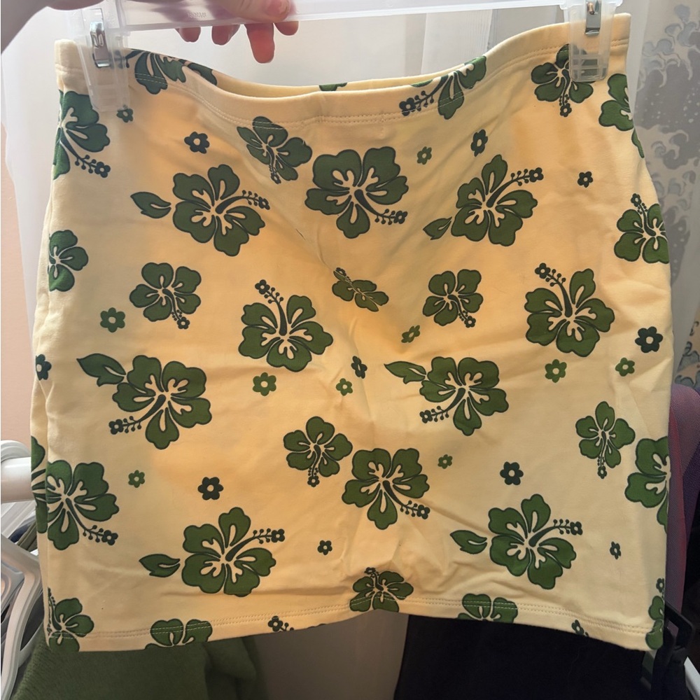 Garage Yellow and Green Floral Skirt